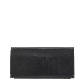 Cartier Must Line Long Wallet Black Leather Women's CARTIER