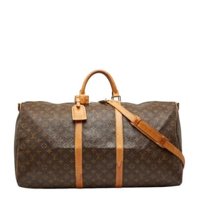 Louis Vuitton Monogram Keepall Bandouliere 60 Boston/Shoulder Bag, 2-Way, M41412, Brown Leather,