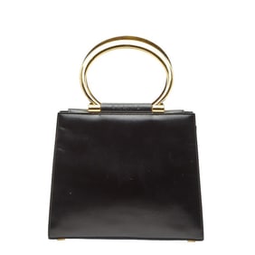 Celine handbag black leather women's CELINE