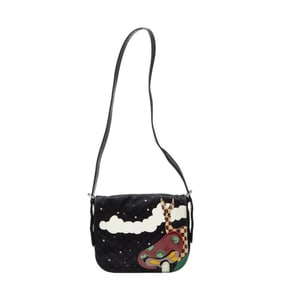 Louis Vuitton Monogram Satin Comte de Fais Musette Crossbody Shoulder Bag M92273 Noir Black Leather