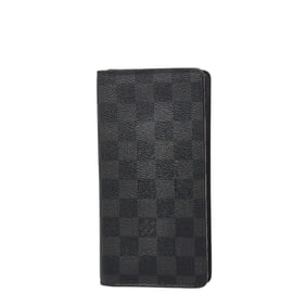 Louis Vuitton Damier Graphite Portefeuille Long Wallet/Billfold N62227 Black Leather Men's LOUIS