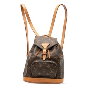 Louis Vuitton Monogram Montsouris PM Backpack M51137 Brown Leather Women's LOUIS VUITTON