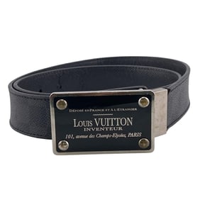 LOUIS VUITTON M9632 Santur Inventour Damier Belt Black Men's