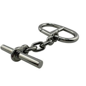 HERMES Chaine d'Ancre Key Ring, Silver, Unisex