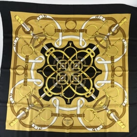 HERMES Carré 90 Scarf, Multicolor Silk, Women's, Eperon d'or, Golden Spur