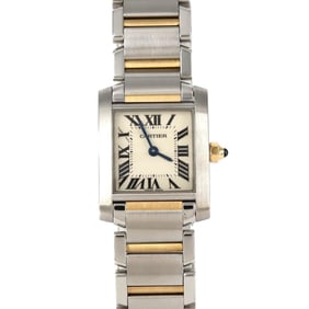 Cartier Tank Française SM Two-tone Watch W51007Q4 SSxYG Quartz Movement