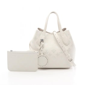 Louis Vuitton Blossom PM Handbag, Leather Mahina, Women's, White and Silver, M11842