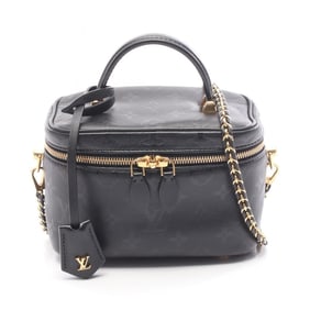 Louis Vuitton Vanity PM Handbag in Monogram Ink Leather, Black, M57118