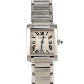 Cartier Tank Française SM W51008Q3 Stainless Steel Quartz Watch