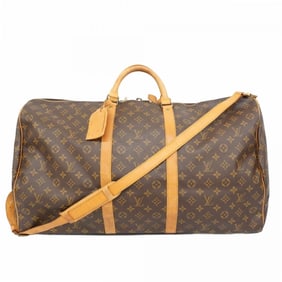 Louis Vuitton Monogram Keepall Bandouliere 60 Boston Bag M41412 Brown Men's/Women's
