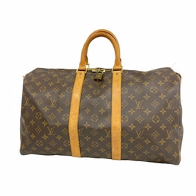 Louis Vuitton Monogram Keepall 45 Boston Bag M41428 Brown Men's and Women's