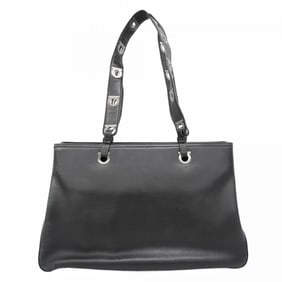 Salvatore Ferragamo Gancini shoulder bag in black leather