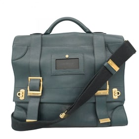 Salvatore Ferragamo Men's Navy Leather Handbag, 2-Way Bag