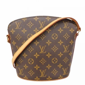 Louis Vuitton Monogram Drouot Shoulder Bag M51290 Brown Women's