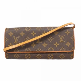 Louis Vuitton Monogram Pochette Twin GM Shoulder Bag M51852 Brown Women's