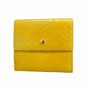 Louis Vuitton Vernis Porte-Monnaie Carte Credit Tri-fold Wallet M91167 Beige Women's