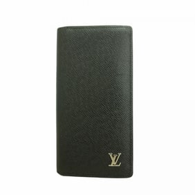 Louis Vuitton Taiga Portefeuille Brazza Long Wallet M30285 Noir Men's