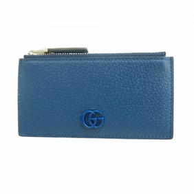 Gucci Double G Wallet/Coin Case 722726 Leather Navy for Men and Women