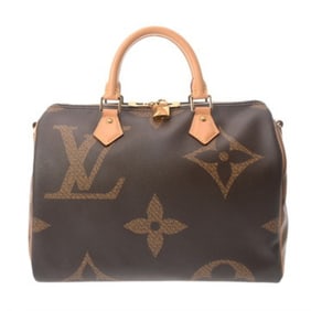 LOUIS VUITTON Monogram Giant Reverse Speedy Bandouliere 30 Brown M44602 Women's Handbag A Rank