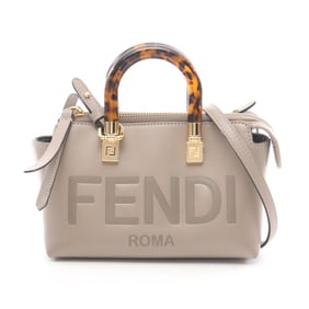 Fendi By the Way Mini Handbag, Leather, Women's, Beige, 8BS067 ABVL