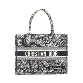 Christian Dior Dior BOOK TOTE Medium Tote Bag, Canvas, Women's, Black and White, M1296ZOMP