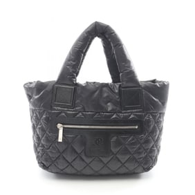 CHANEL Coco Cocoon Small Tote Bag, Nylon and Leather, Women's, Black, A48610