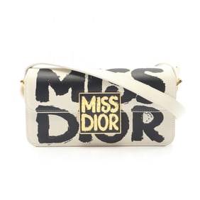 Christian Dior Dior MISS DIOR Shoulder Bag, Leather, Women's, White and Black, M2610UZCJ