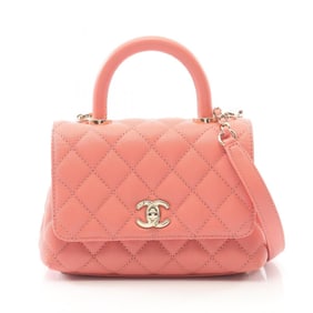 Chanel Coco Handle XXS Top Handbag in Grained Calfskin Leather, Pink