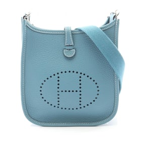 Hermes Hermès Evelyn TPM Amazon Shoulder Bag in Taurillon Clemence Leather, Blue, for Women