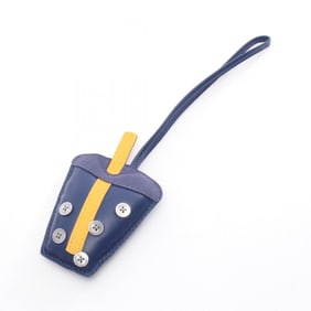 Hermes Hermès Bubble Tea Charm Accessory, Leather Anjou Milo, Epsom Leather, Women's, Navy and