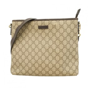 Gucci GG Supreme Shoulder Bag 388924 Beige Brown Women's