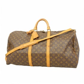 Louis Vuitton Monogram Keepall Bandouliere 60 Boston Bag M41412 Brown Men's/Women's