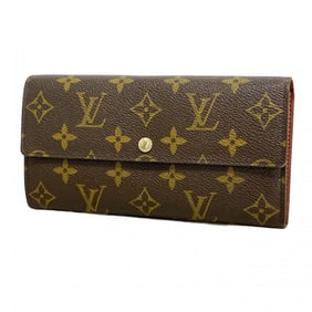 Louis Vuitton Monogram Portefeuille Sarah Long Wallet M61734 Brown Women's