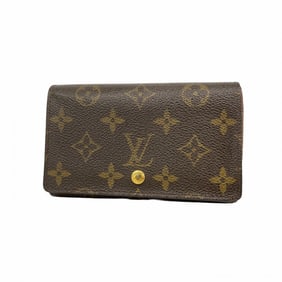 Louis Vuitton Monogram Porte Monnaie-Vieux-Tresor Wallet M61730 Brown Women's