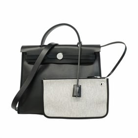 Hermes Hermès Handbag, Airbag Zip, Toile H, Vache Hunter, Berinne, Black, K Stamp, 2-Way Bag,