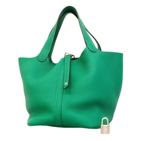 Hermes Hermès Picotin Lock MM Handbag in Taurillon Clemence Leather, Mint, with U Stamp, Women's