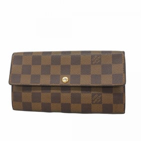 Louis Vuitton Damier Portefeuille Sarah Long Wallet N61734 Ebene Women's