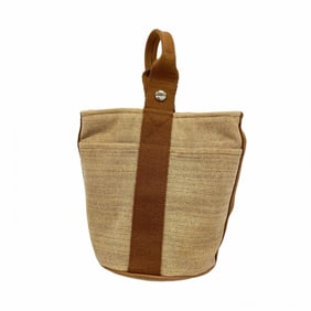 Hermes Saxo PM Canvas Brown Handbag for Women