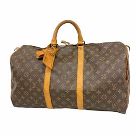 Louis Vuitton Monogram Keepall 50 Boston Bag M41426 Brown Men's and Women's