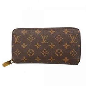 Louis Vuitton Monogram Zippy Wallet M41895 Brown Fuchsia Women's
