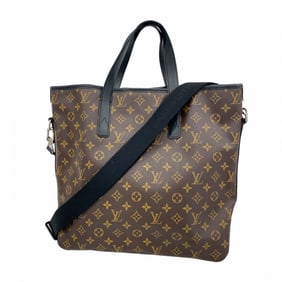 Louis Vuitton Monogram Macassar Davis Tote Bag M56708 Brown/Black 2-Way for Men