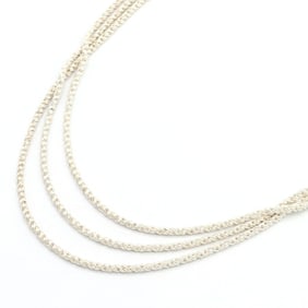 Tiffany & Co. Triple Twist Rope Necklace in Sterling Silver (925) with 3-Strand Rope, Old Women's,
