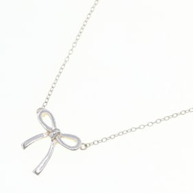 Tiffany necklace bow pendant sterling silver 925 ribbon choker for women TIFFANY & CO