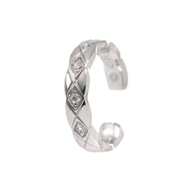 CHANEL Coco Crush Diamond Ear Cuff in 18K White Gold (750) - Single