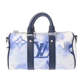 LOUIS VUITTON Monogram Watercolor Keepall XS White/Blue M45761 Women's Canvas Handbag, Condition: