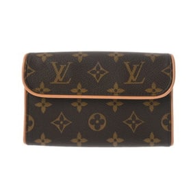 LOUIS VUITTON Monogram Florentine Pochette with Belt, Brown, M51855, Women's Canvas Waist Bag,