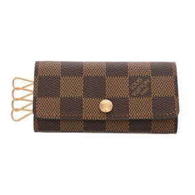 LOUIS VUITTON Damier Multicle 4 Brown N62631 Men's/Women's Canvas Key Case, A Rank, Pre-owned, Ginzo