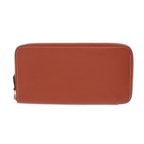 HERMES Azap Long Silk-in Brick Silver Hardware X Stamp (circa 2016) Women's Epsom Leather Wallet,