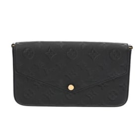 LOUIS VUITTON Monogram Empreinte Pochette Felicie Noir M82477 Women's Leather Shoulder Bag, A Rank,