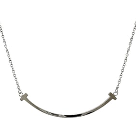 Tiffany T Smile Necklace, 18k Gold, Women's, Pre-owned, TIFFANY & Co.